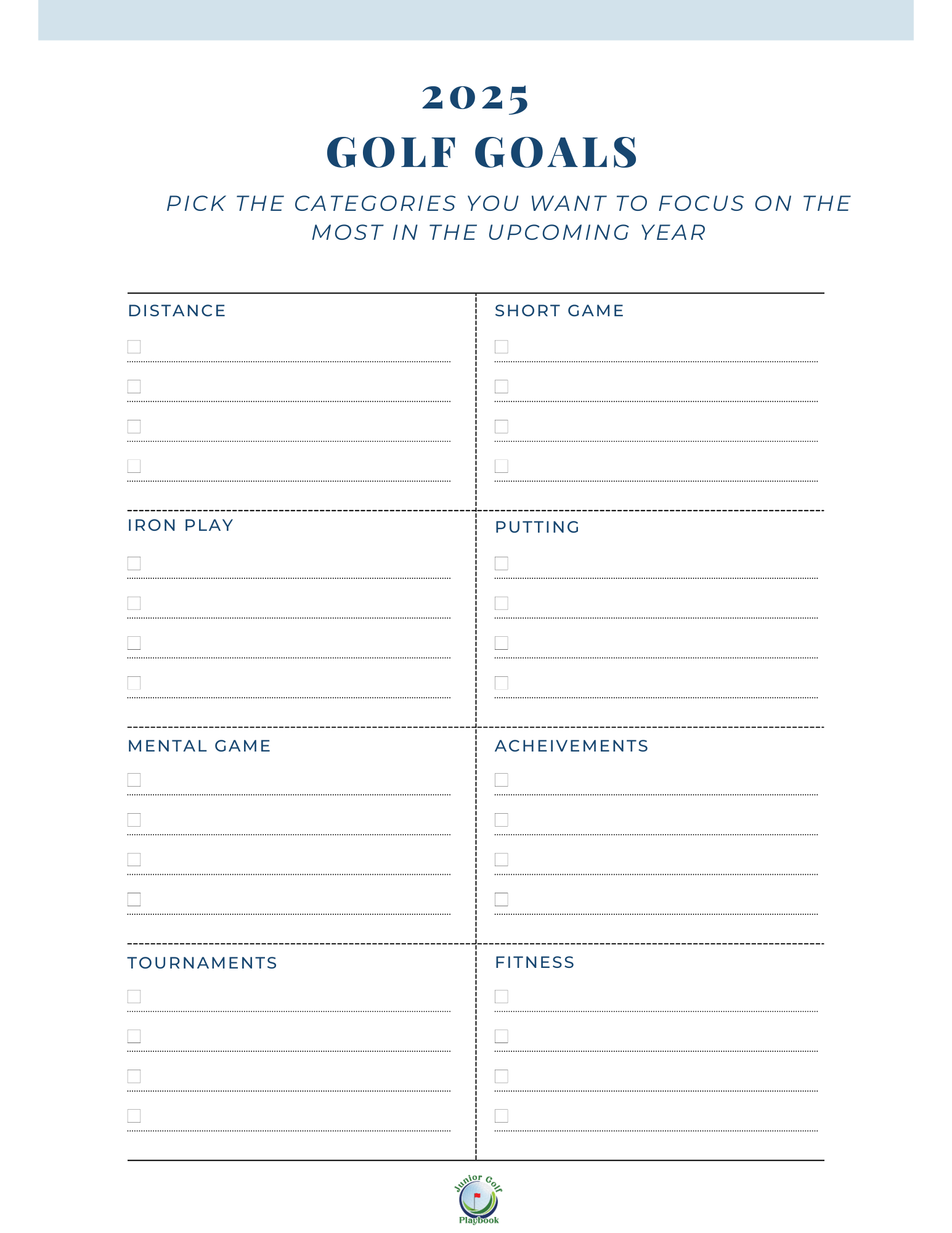 Golf-Goal-Setting-Checklist Golf goal setting checklist